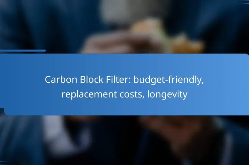 Carbon Block Filter: budget-friendly, replacement costs, longevity