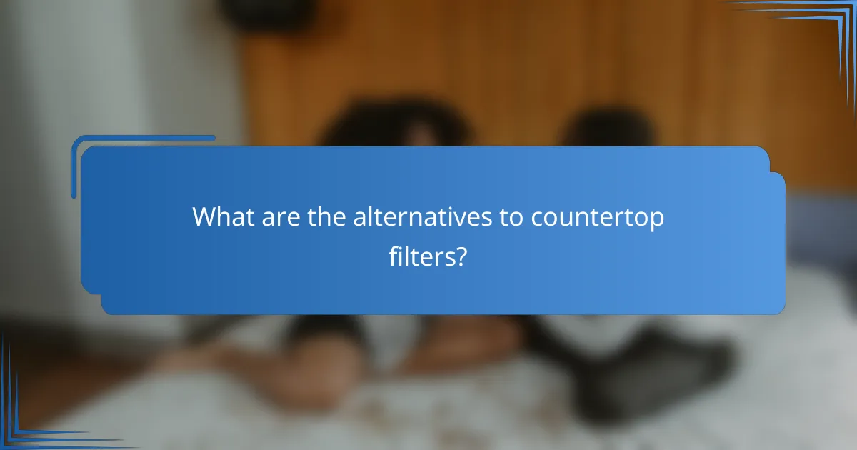 What are the alternatives to countertop filters?