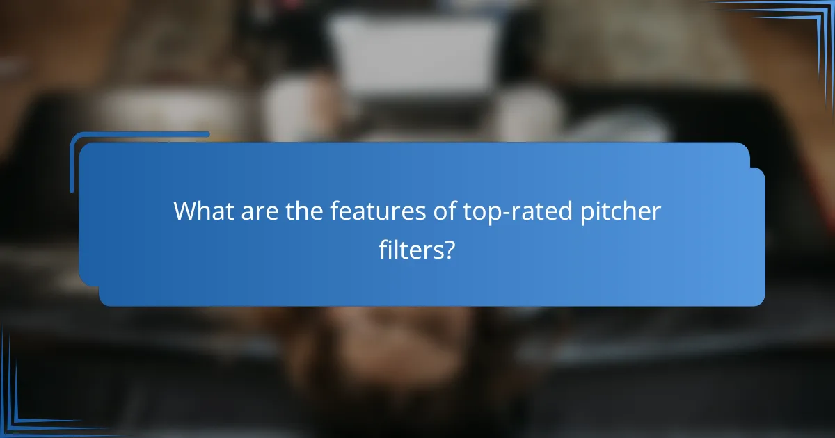 What are the features of top-rated pitcher filters?